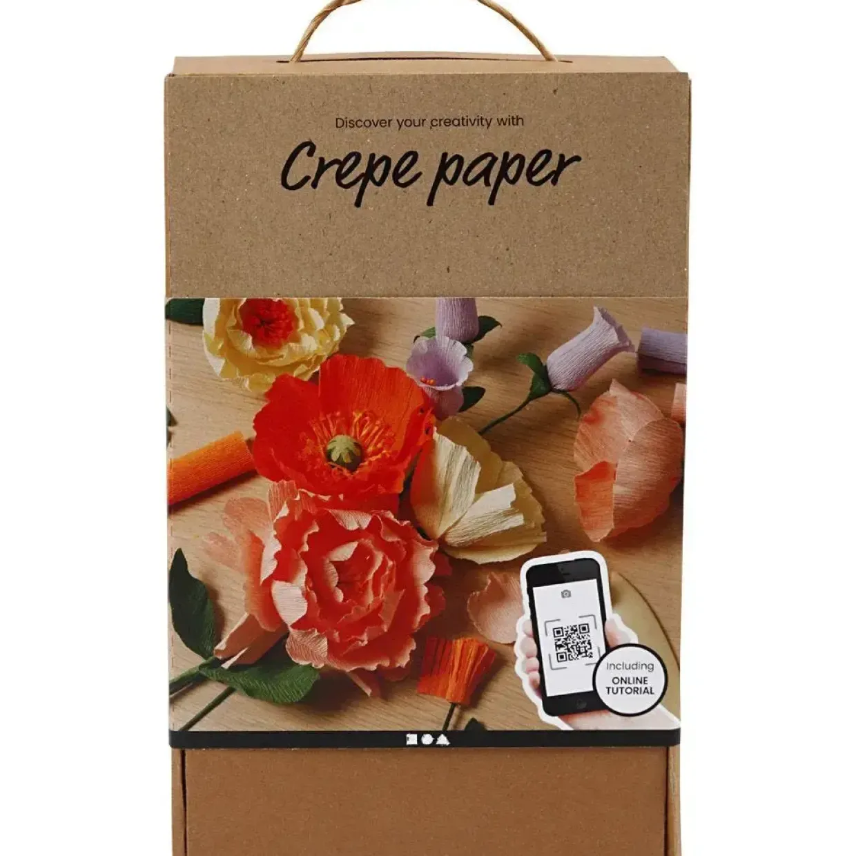 Crepe papir sæt med crepepapirblomster