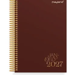 Dagkalender - Trend - 137x179mm - Spiral - Bordeaux - 2027 - Mayland - 27210050
