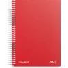 Dagkalender - 138x177mm - Spiral - PP-plast - Rød - 2027 - Mayland - 27210040