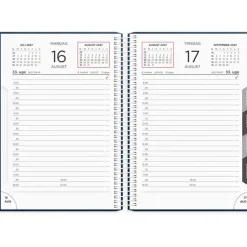 Dagkalender - 138x177mm - Spiral - PP-plast - Blå - 2027 - Mayland - 27210020