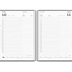 Dagskalender - Timekalender - Spiral - Sort - PP-plast - 24,2 x 19 x 2,8 cm - 2027 - 27218000