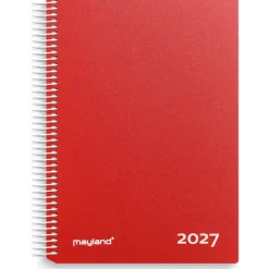 Dagskalender - Timekalender - Spiral - Rød - 2027 - 27218010