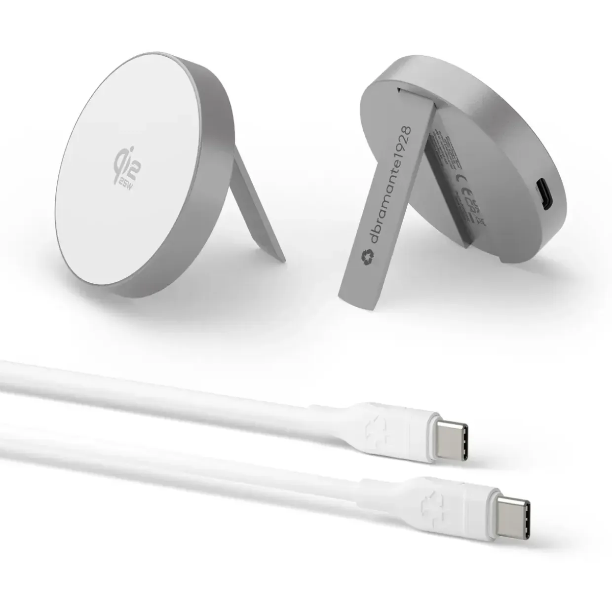 Dbramante1928 DBRAMANTE Wireless Magnetic Charger w/ stand - Qi2 25W - ALU
