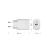 Dbramante1928 Re-charge - EU Wall Charger USB-C 30W+USB-A 18W-W