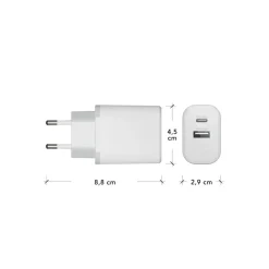 Dbramante1928 Re-charge - EU Wall Charger USB-C 30W+USB-A 18W-W