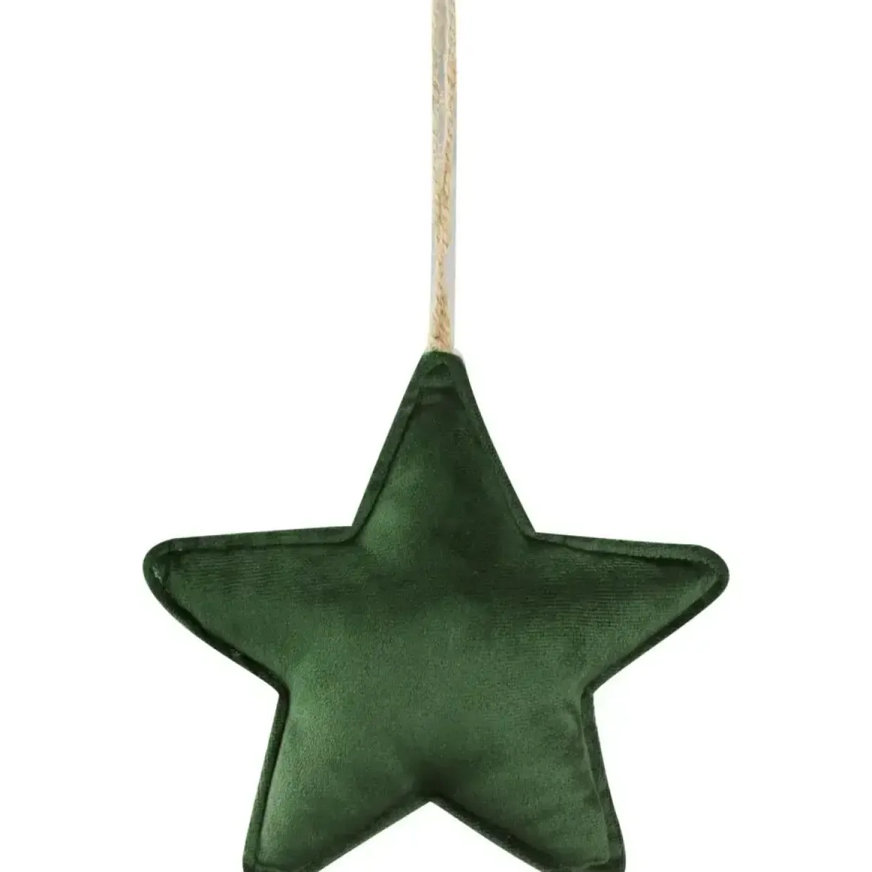 Dekorationsstjerne, Ø20cm, grøn, polyester - 10 stk