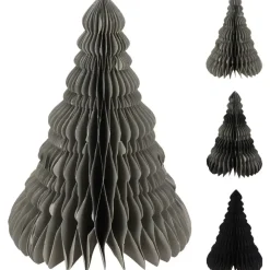 Dekorationstræ, 40cm, pap, 3 assorterede farver - 6 stk