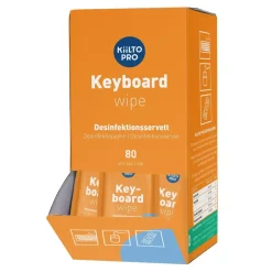 Desinfektion Serviet Kiilto Pro Keyboard Wipes 14x20cm med Ethanol Enkeltpakket - 80 stk/bk