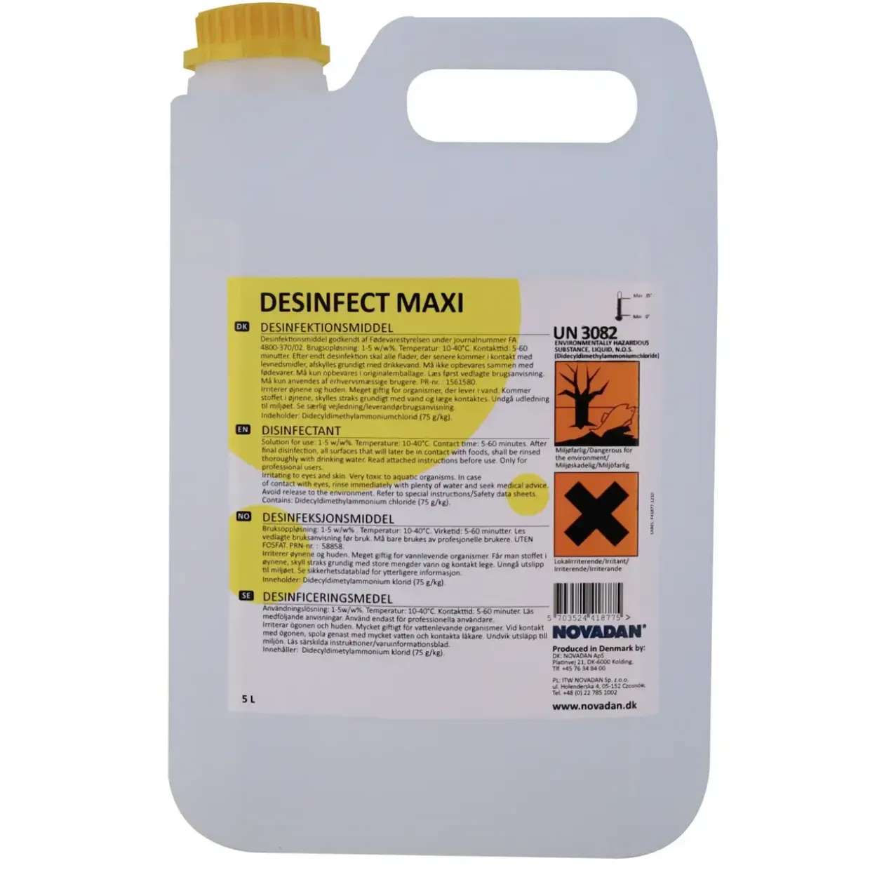 Desinfektionsmiddel - Novadan Desinfect Maxi - 5 liter