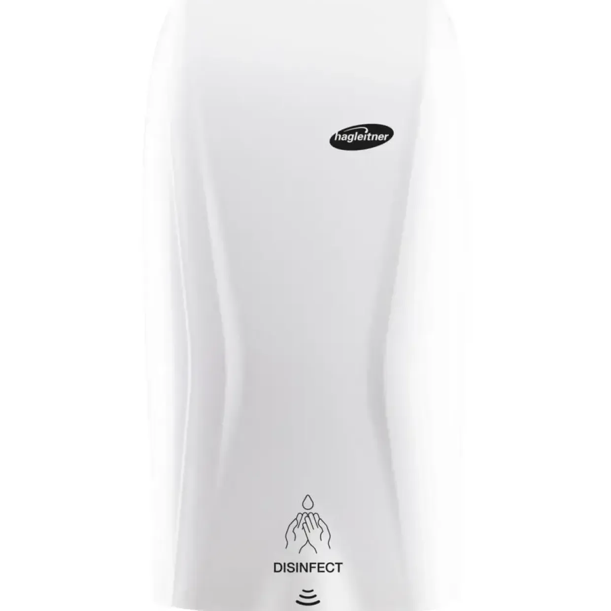 Dispenser, Hagleitner, 12,6x13,1x25,3cm, hvid, plast, til desinfektiongel, hybrid - 15 stk