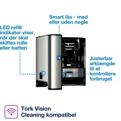 Dispenser håndklædeark - Tork 460001 - Matic Sensor - H1 - Rustfrit stål