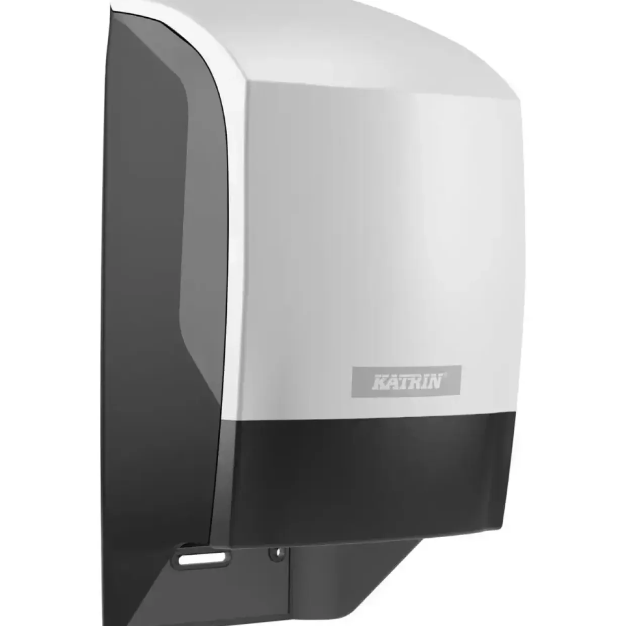 Dispenser, Katrin 77496, 17,2x15,2x31,2cm hvid plast til 2 ruller toiletpapir