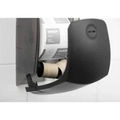 Dispenser, Katrin 77519, 17,2x15,2x31,2cm sort plast til 2 ruller toiletpapir