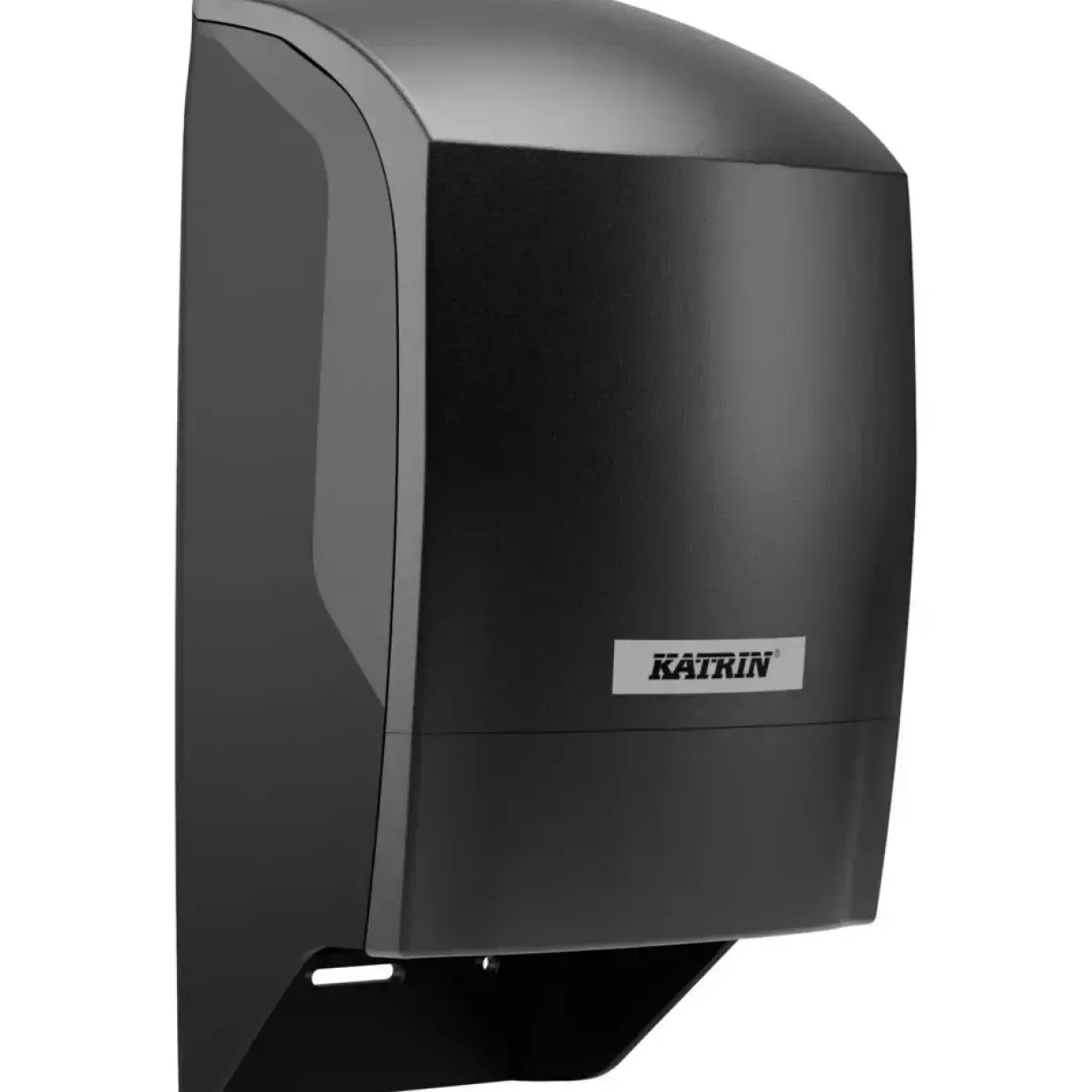Dispenser, Katrin 77519, 17,2x15,2x31,2cm sort plast til 2 ruller toiletpapir