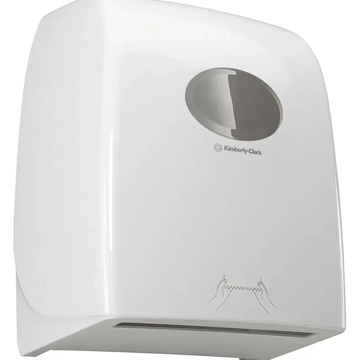 Dispenser, Kimberly-Clark Aquarius, 24x32,6x43cm, hvid, plast, til håndklæderuller