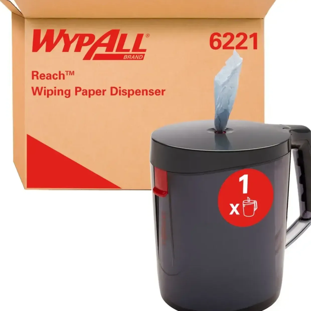 Dispenser, Kimberly-Clark Wypall, sort, plast, til håndklæderulle med centertræk - 1 stk
