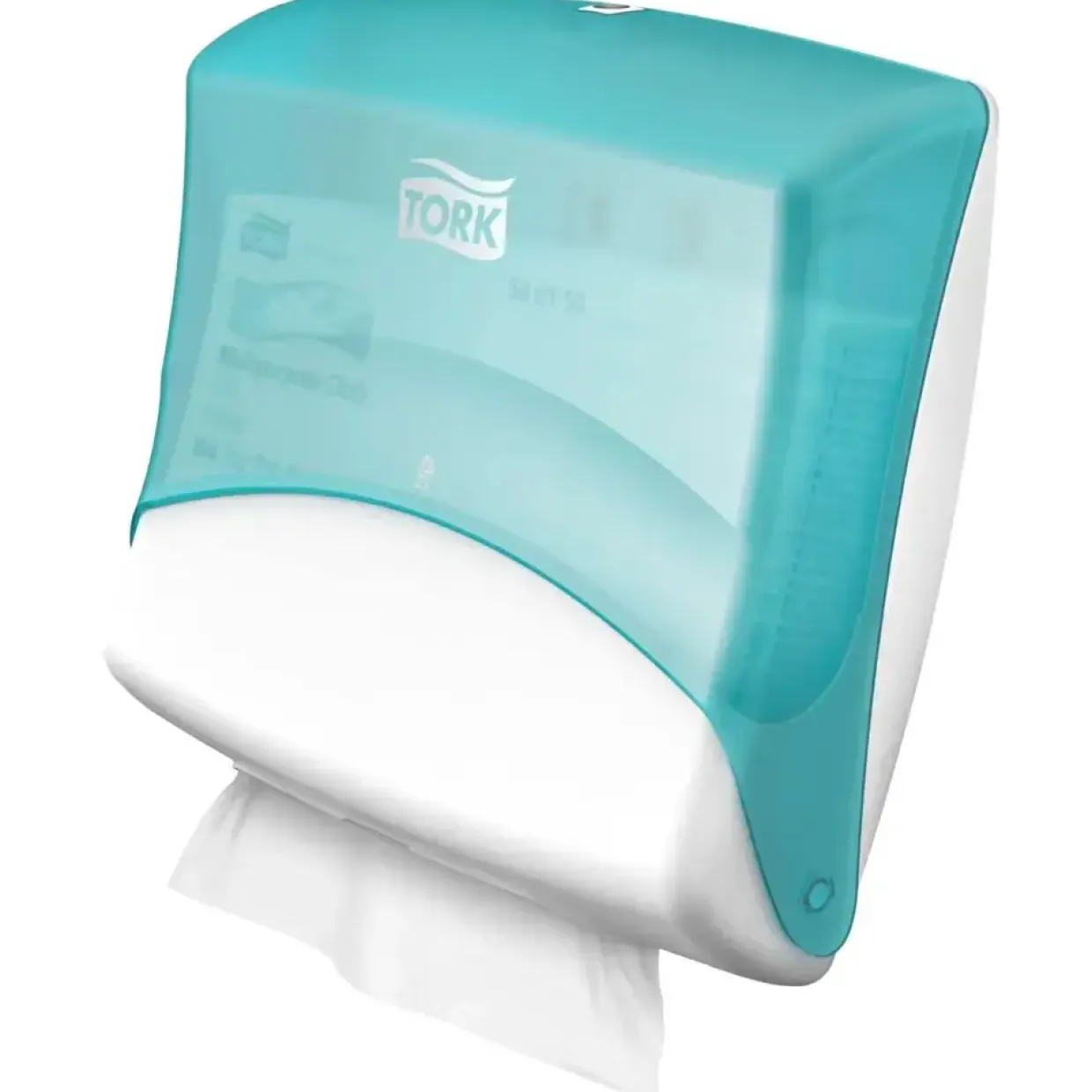 Dispenser til håndklædeark Tork W4 654000 til top-pak hvid og turkis