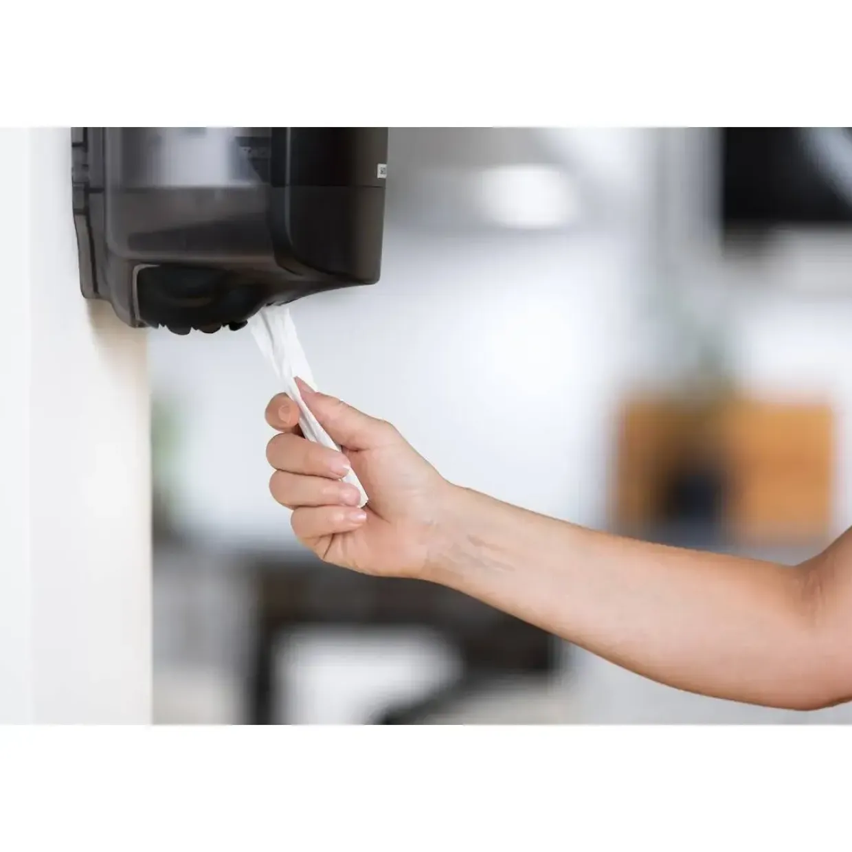 Dispenser til håndklæderuller med centertræk, Katrin 82254, Midi 24x26,3x40,4cm sort plast