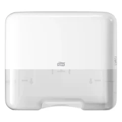 Dispenser til papirhåndklæder, Tork 553100, Mini H3 single & C-fold - hvid