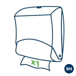 Dispenser Tork 654008 Top-Pak - sort og rød