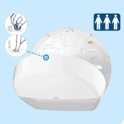 Dispenser Tork T1 554000 til midi jumbo toiletruller midi