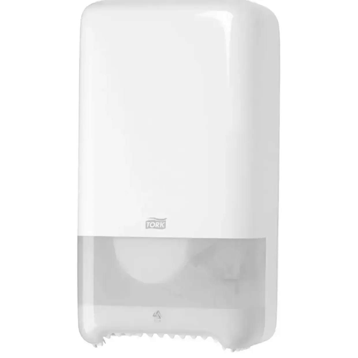 Dispenser - Tork 557500 T6 - Til 2 ruller toiletpapir - Automatisk rulleskift - Hvid - Plast