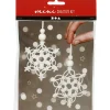 DIY julepynt kreativt minikit H: 10 cm macramé iskrystal 2stk