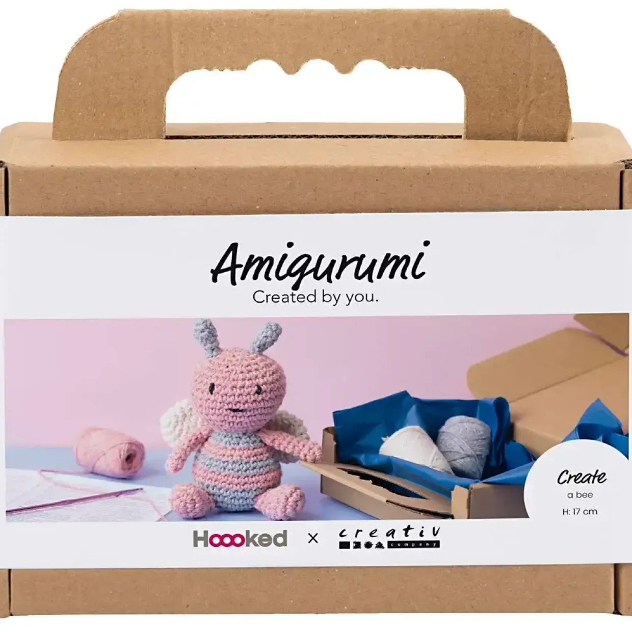 DIY Kit Amigurumi, Honningbi, pastelfarver, 1 pk.