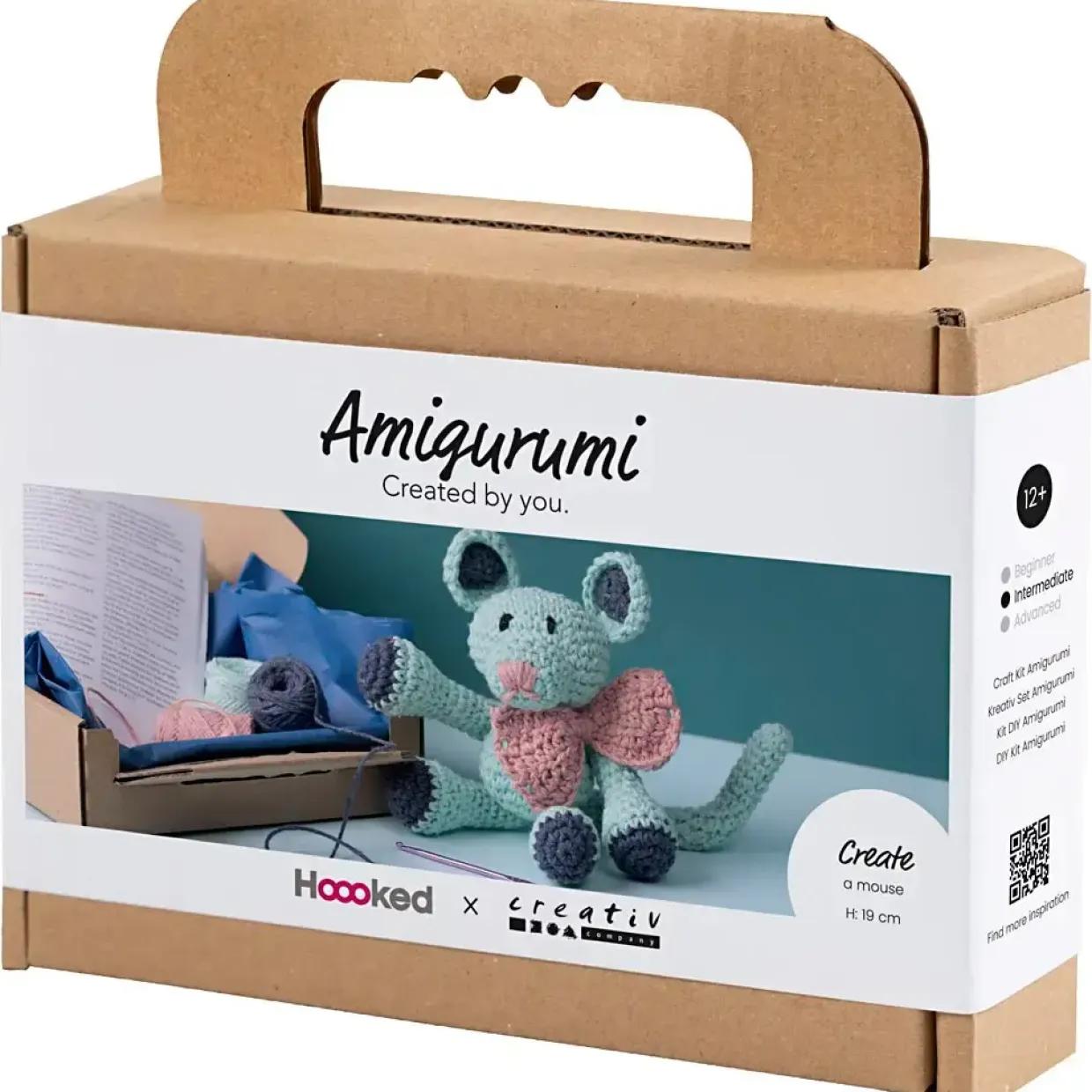 DIY Kit Amigurumi, Mus, mint, 1 pk.