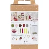 DIY kit bordpynt - engle, juletræer & stjerner - ass. farver - 6 stk