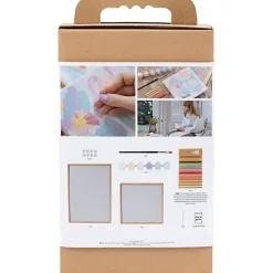 DIY Kit Broderi, Billeder, pastelfarver, 1 pk.