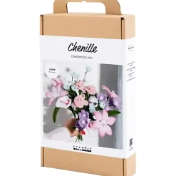 DIY Kit Chenilleblomster, Blomster, pastelfarver - 1 pk