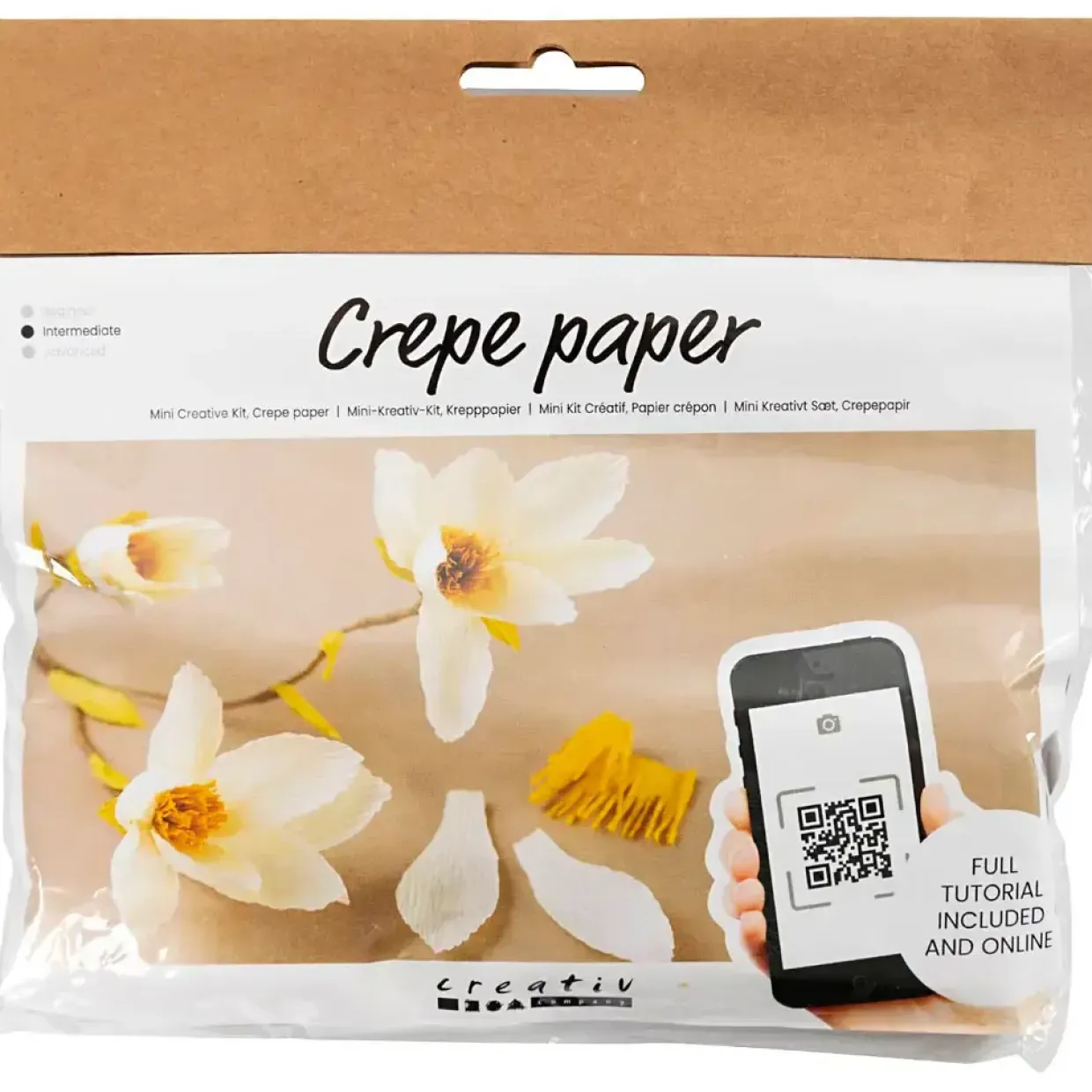 DIY Kit Crepepapir Magnoliagren Stræk crepe: 180% 105 g