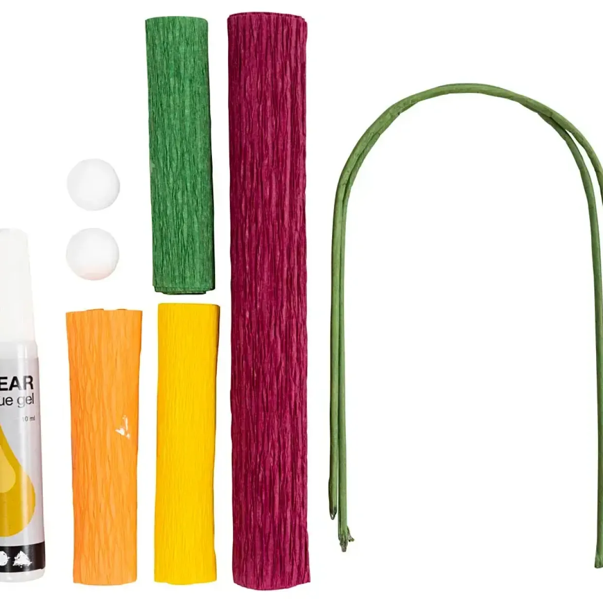DIY Kit Crepepapir Valmuer Stræk crepe: 180% 105 g