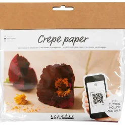 DIY Kit Crepepapir Valmuer Stræk crepe: 180% 105 g