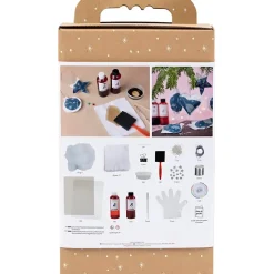 DIY Kit Cyanotypi, Julepynt, blå, sølv, 1 pk.