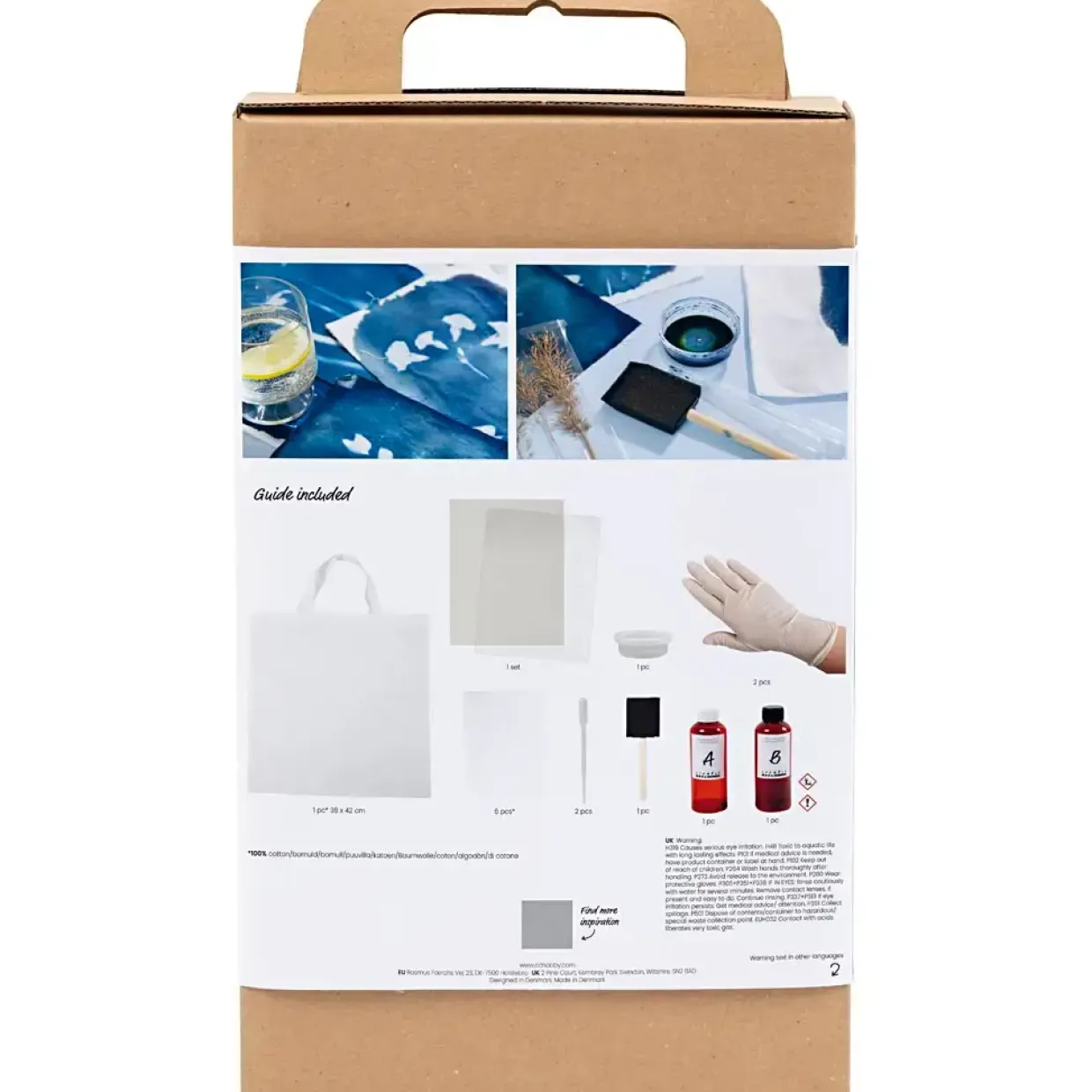 DIY Kit Cyanotypi, Tekstil, blå - 1 pk