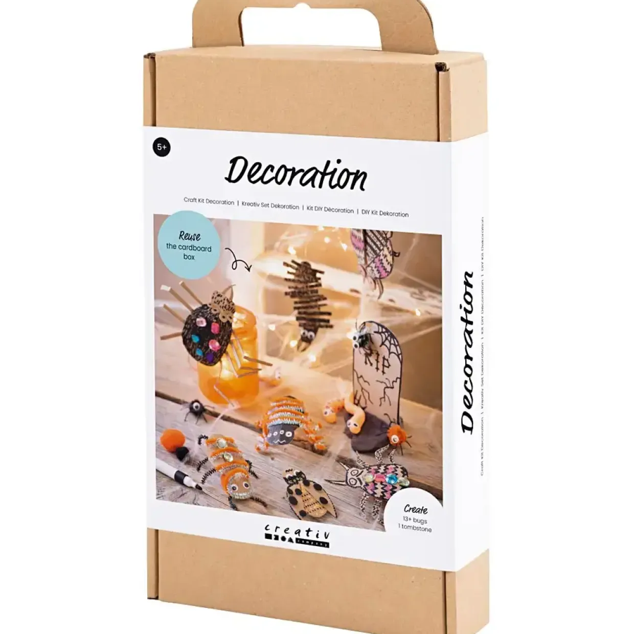 DIY Kit Dekoration, Insekter, orme og gravsten, ass. farver