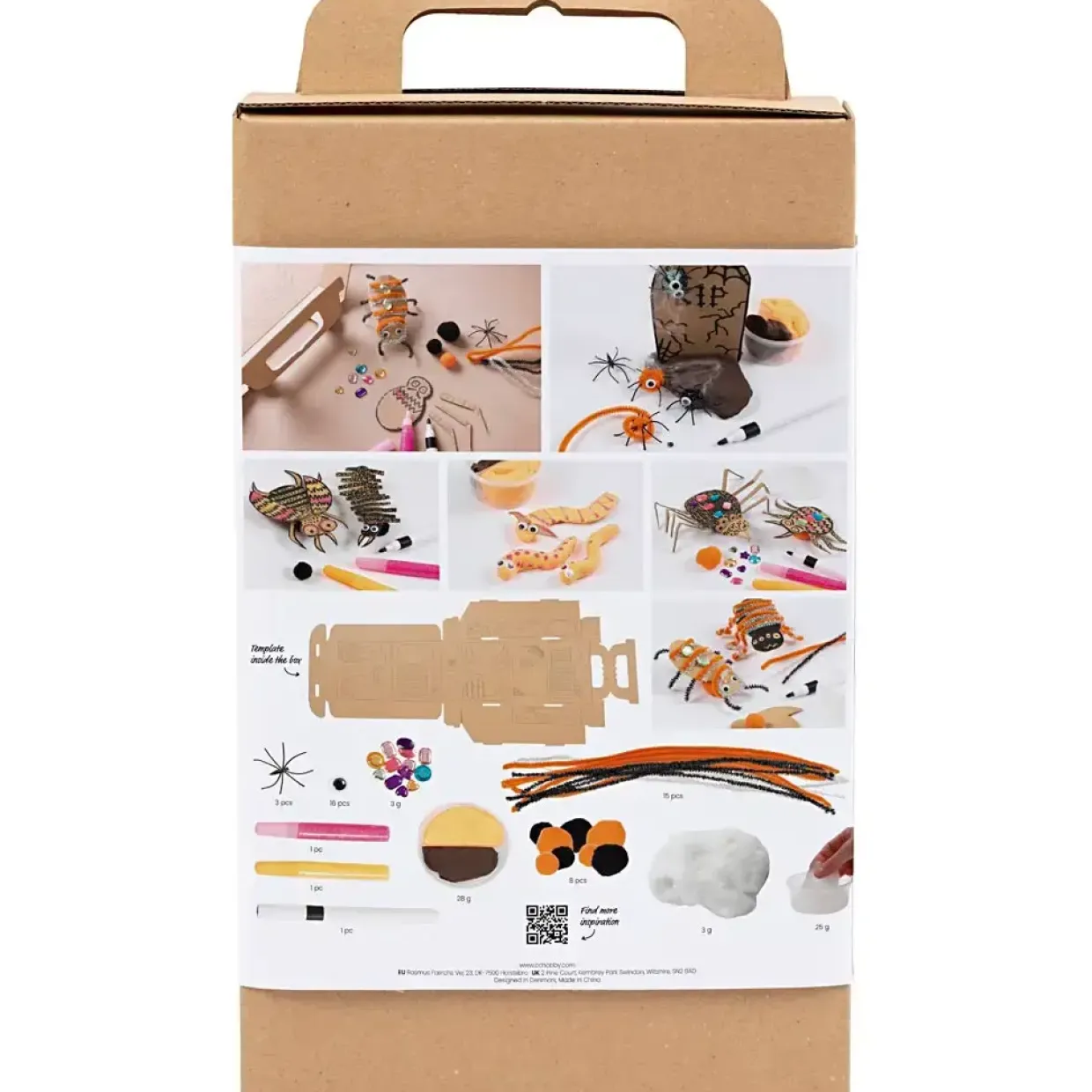 DIY Kit Dekoration, Insekter, orme og gravsten, ass. farver