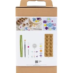DIY Kit Æggebakke blomster, Blomster, pastelfarver - 1 pk