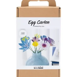 DIY Kit Æggebakke blomster, Blomster, pastelfarver - 1 pk
