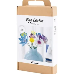 DIY Kit Æggebakke blomster, Blomster, pastelfarver - 1 pk