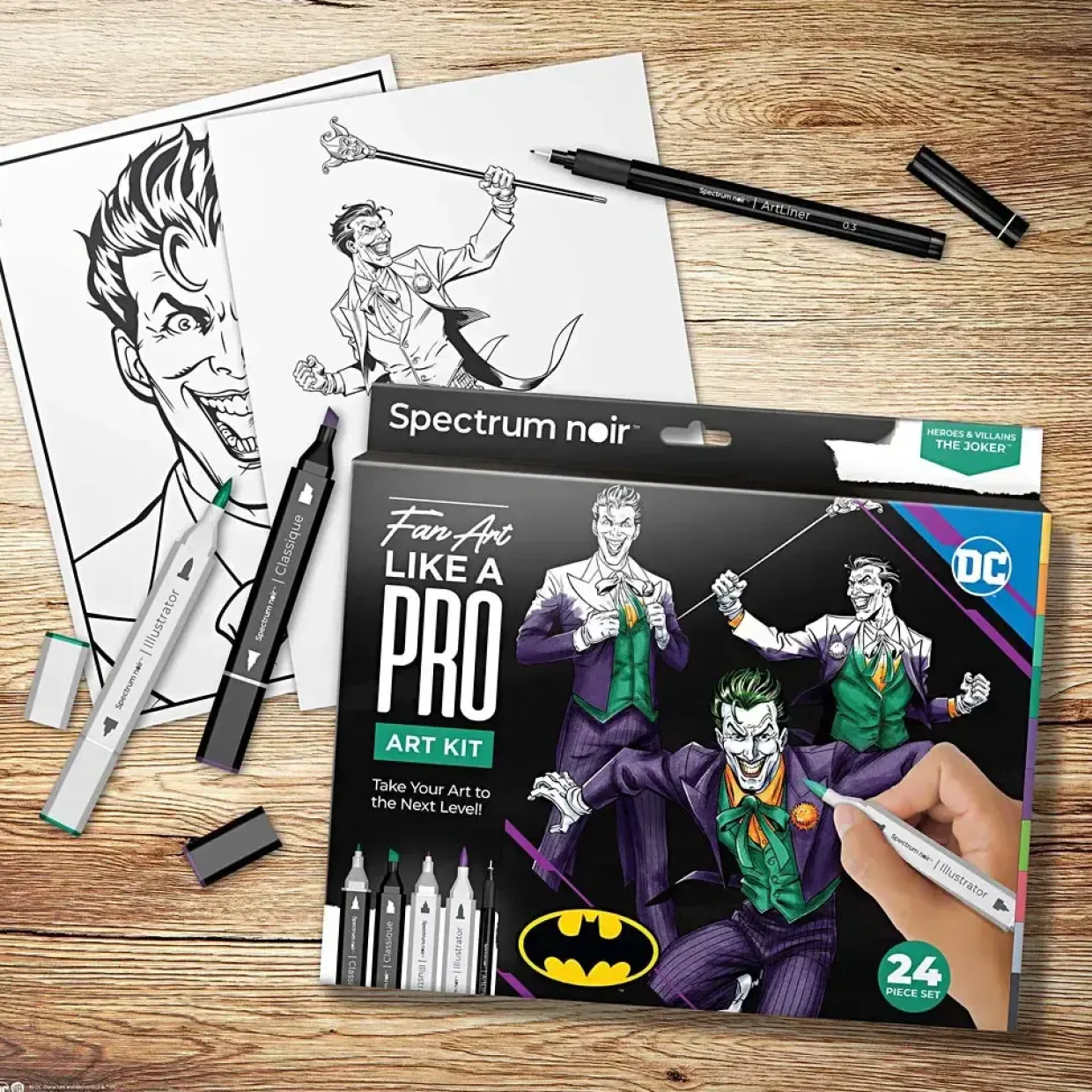 DIY Kit Illustration Helte og skurke: Joker ass. farver