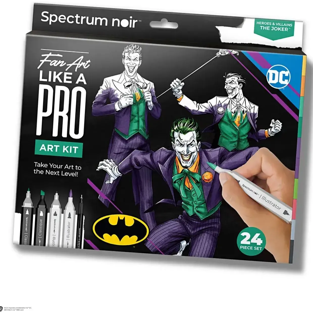 DIY Kit Illustration Helte og skurke: Joker ass. farver