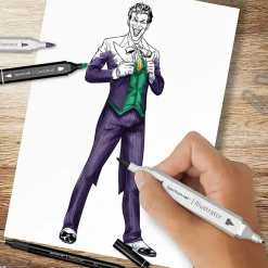 DIY Kit Illustration Helte og skurke: Joker ass. farver