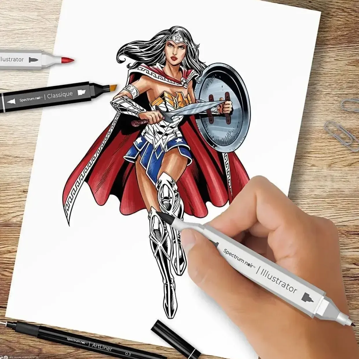 DIY Kit Illustration Wonder Woman ass. farver