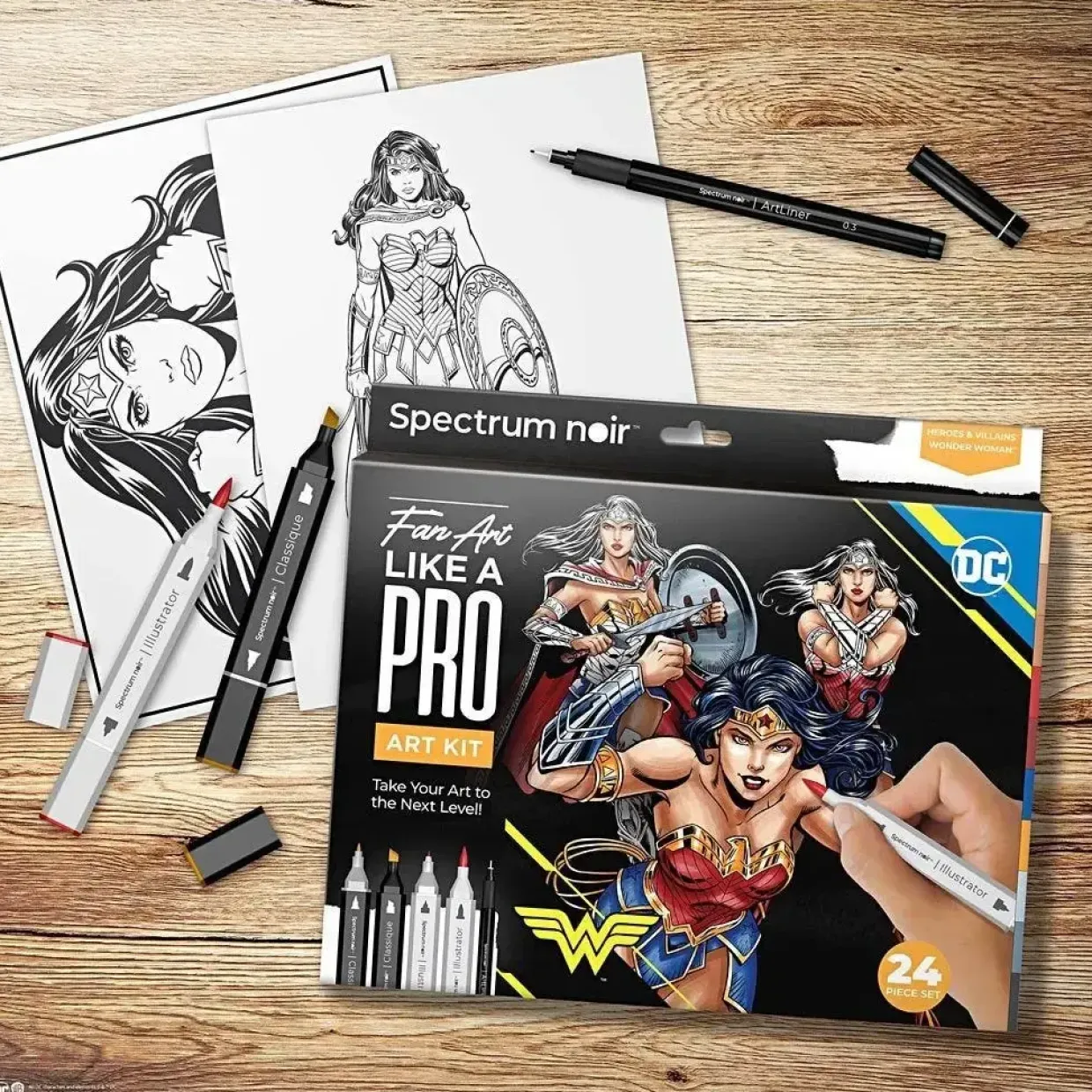 DIY Kit Illustration Wonder Woman ass. farver