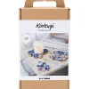 DIY Kit Kintsugi, Coasters, blå, guld, lys rød, hvid - 1 pk
