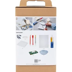DIY Kit Kintsugi, Fad, blå, guld, hvid - 1 pk