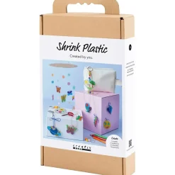 DIY Kit Krympeplast - til uro, halskæde, armbånd, nøgleringe, ass. farver, 1 pk.